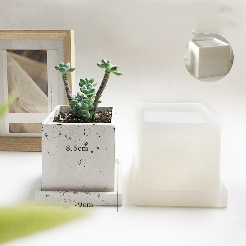 Silicone Terrazzo Flowerpot Mold for Cement Planters