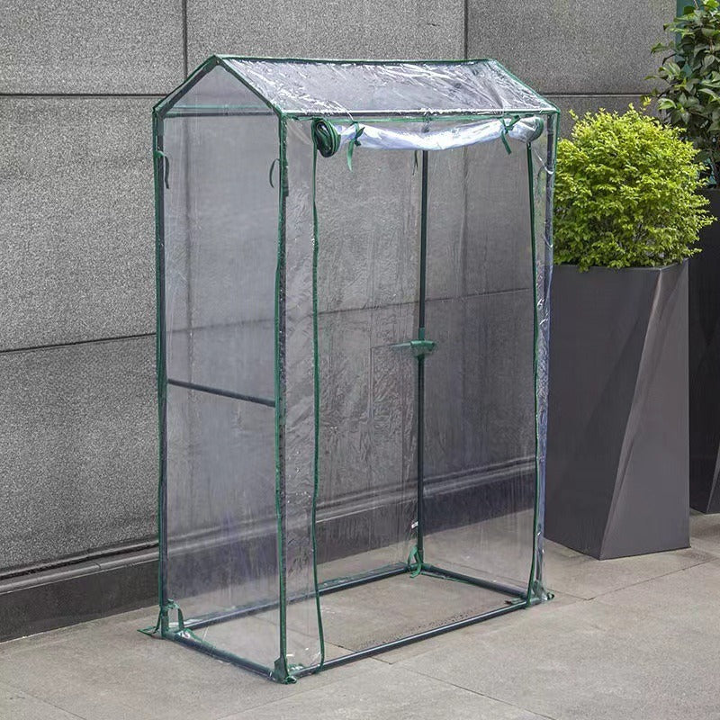 PVC Greenhouse Cover for Garden and Balcony, Roll-Up Door Design