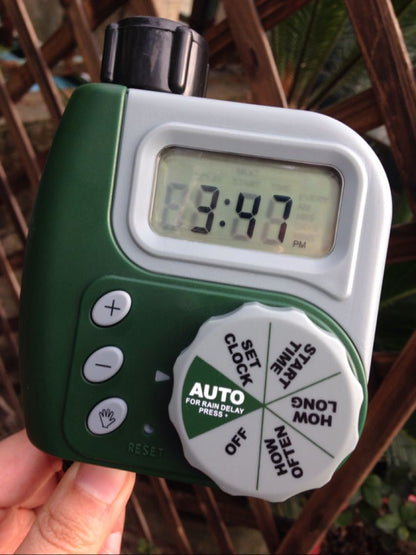 Garden Irrigation Controller with LCD Display, Programmable Watering Timer
