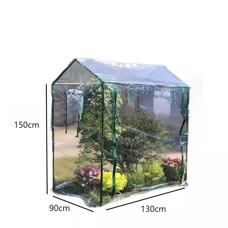 PVC Greenhouse Cover for Garden and Balcony, Roll-Up Door Design