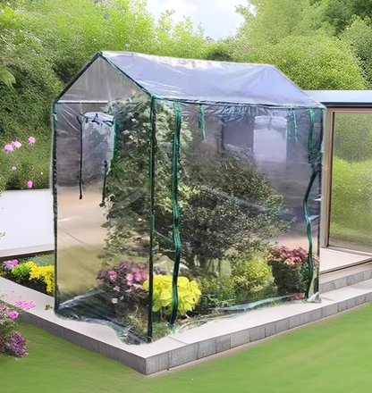 PVC Greenhouse Cover for Garden and Balcony, Roll-Up Door Design
