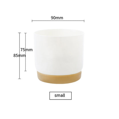 Small Automatic Water Absorption Flower Pot for Home Gardening and Desktop Use