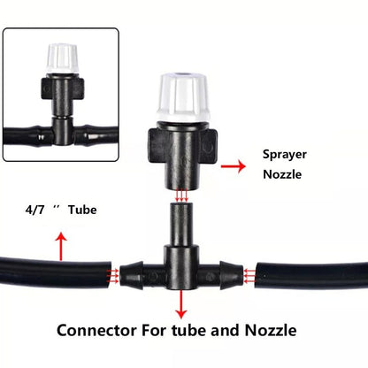 Garden Irrigation Mist Hose System Package, 10m Micro Spray Set