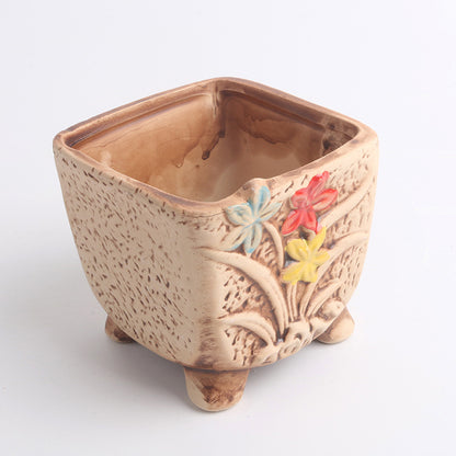 Ceramic Succulent Bonsai Planter, Decorative Flower Pot