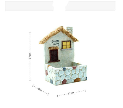 Resin My Garden Scene Pendant Flower Pot Ornament