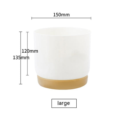 Small Automatic Water Absorption Flower Pot for Home Gardening and Desktop Use