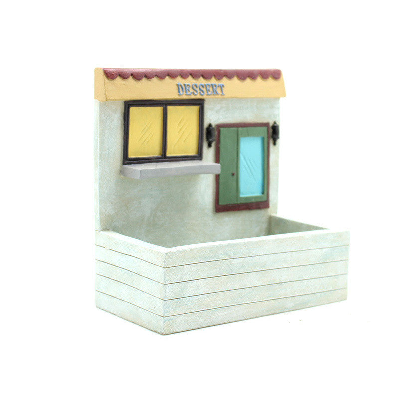 Resin My Garden Scene Pendant Flower Pot Ornament
