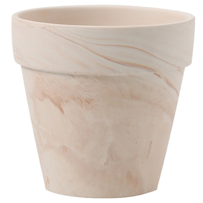Gradient Red and White Pottery Flower Pot for Desktop or Floor