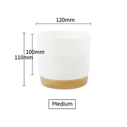 Small Automatic Water Absorption Flower Pot for Home Gardening and Desktop Use