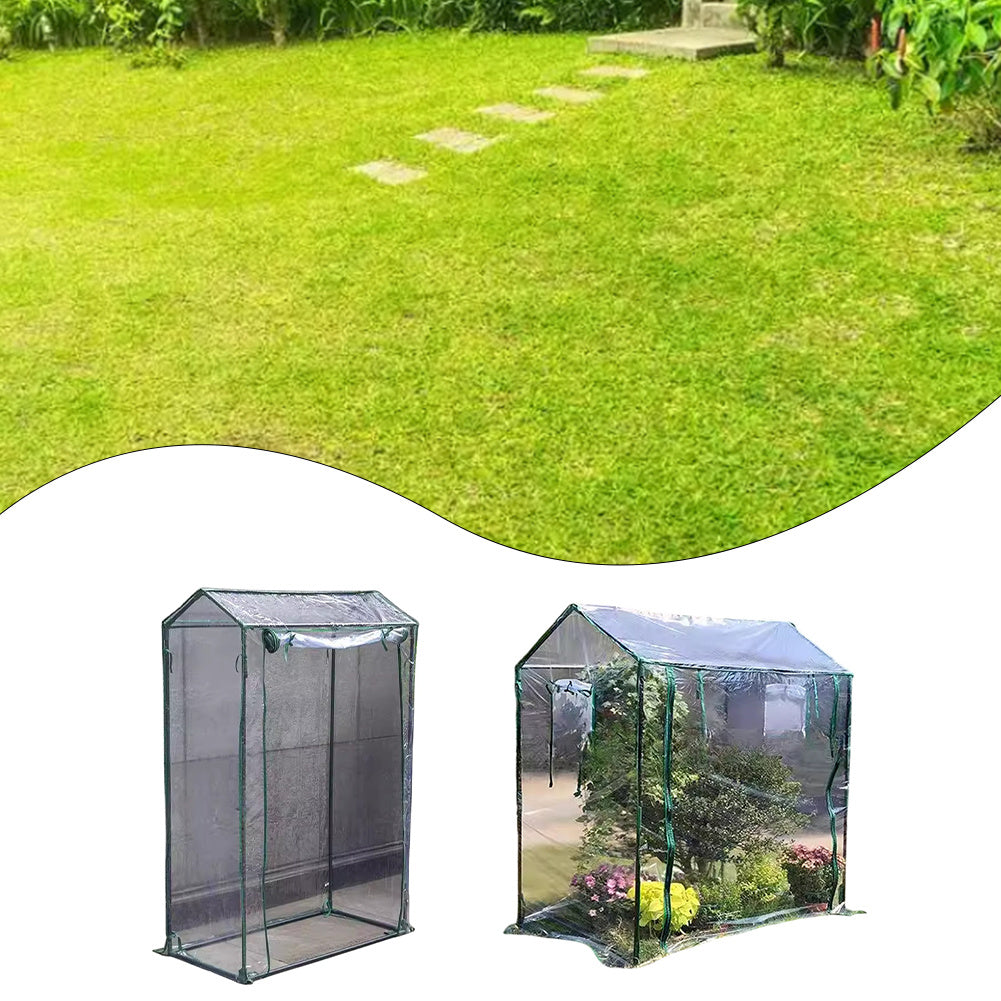 PVC Greenhouse Cover for Garden and Balcony, Roll-Up Door Design