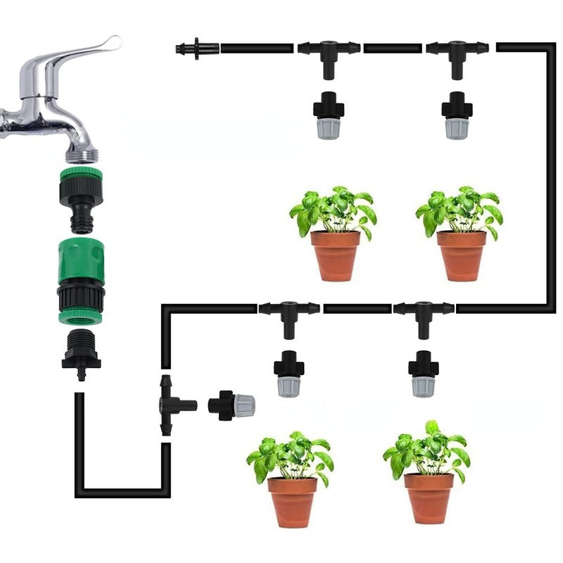 Garden Irrigation Mist Hose System Package, 10m Micro Spray Set