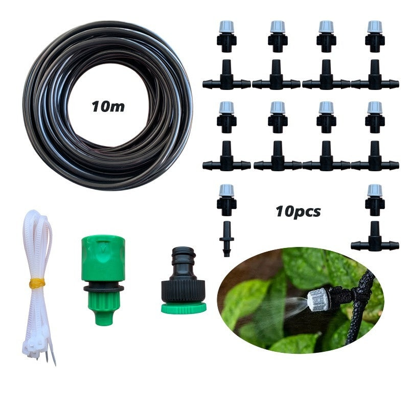 Garden Irrigation Mist Hose System Package, 10m Micro Spray Set