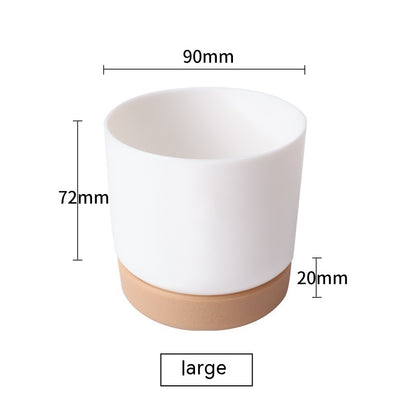 Small Automatic Water Absorption Flower Pot for Home Gardening and Desktop Use