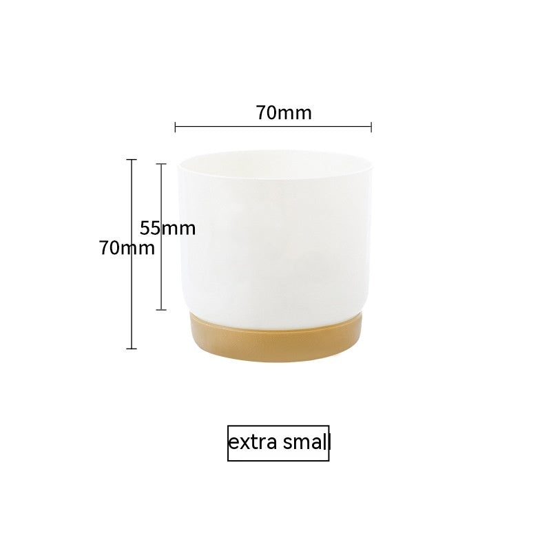 Small Automatic Water Absorption Flower Pot for Home Gardening and Desktop Use