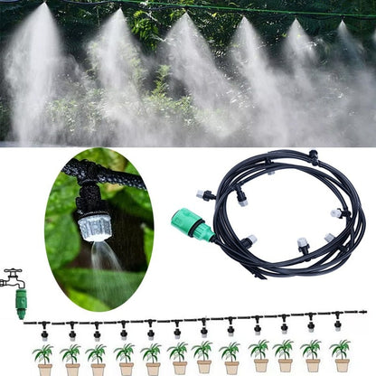 Garden Irrigation Mist Hose System Package, 10m Micro Spray Set